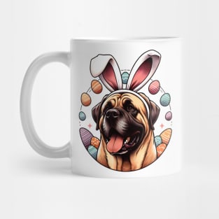 Boerboel Enjoys Easter Festivities with Bunny Ears Mug